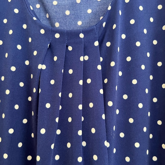 Anne Klein Tank with Pleated Kneckline - Picture 2 of 6